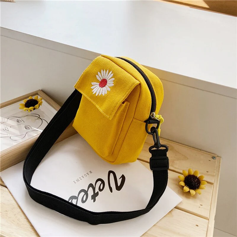 deanwangkt  Women Purse Bag New Small Canvas Bag For Women  Flower Embroidery Shoulder Bag Girls Crossbody Bag Phone Bags Bolsa Feminina - Deanwangkt