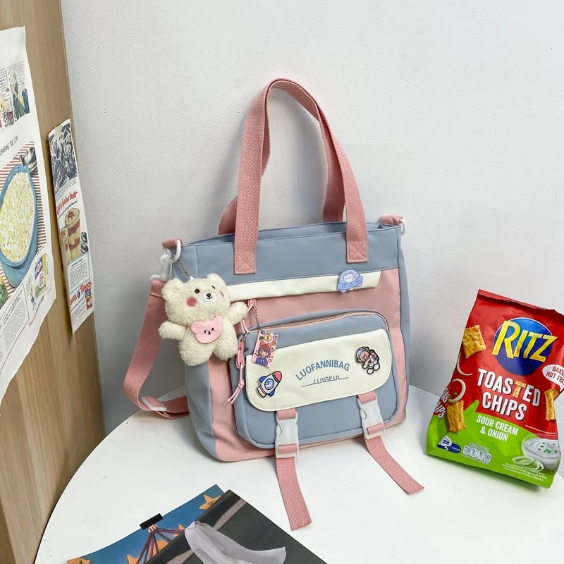 BACK TO SCHOOL  Fashion Women Backpack Cute Nylon Waterproof Set Bag Rucksack Teens Kawaii Bookbag for Girls Schoolbag Travel Mochila - Deanwangkt