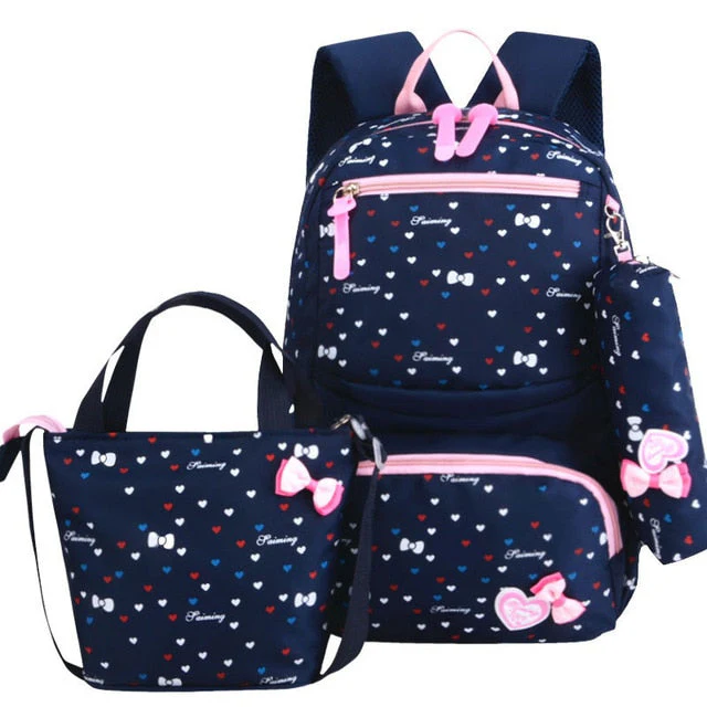 deanwangkt 3pcs/set Printing School Bags Backpacks Schoolbag Fashion Kids Lovely Backpack For Children Girls School bag Student Mochila sac - Deanwangkt