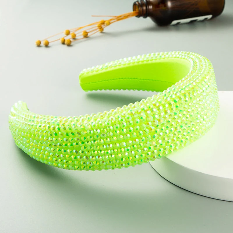 Hotsale New Bling Rhinestone Full Crystal Headbands for Women  Shiny Diamond Bedazzled Designer Tiara Baroque Headband Women - Deanwangkt