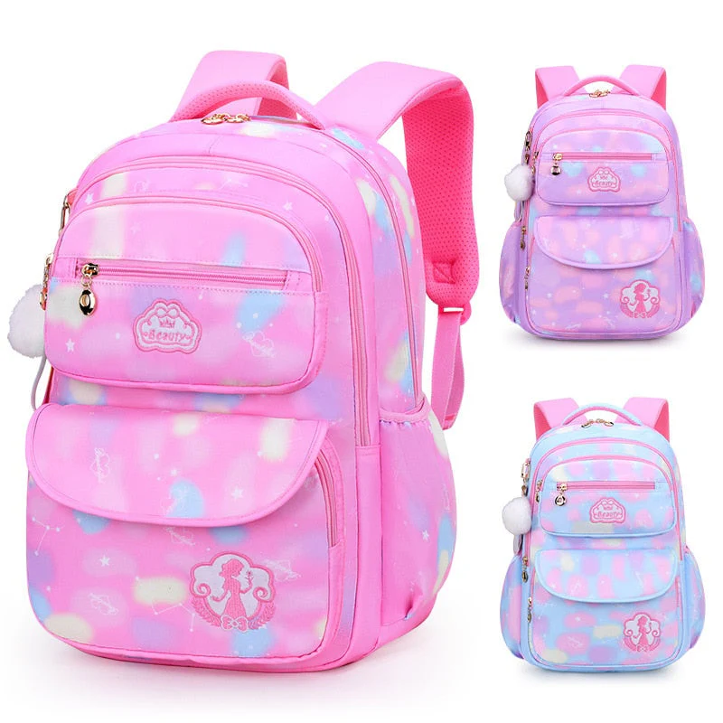 deanwangkt Cute Girls School Bags Children Primary School Backpack satchel kids book bag Princess Schoolbag Mochila Infantil 2 szies - Deanwangkt