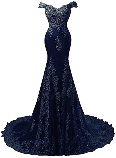 DEANWANGKT Off-Shoulder Mermaid Prom Dresses Fashion Applique Crystal Court Train Vestidos de festa Abendkleider Party Gowns - Deanwangkt
