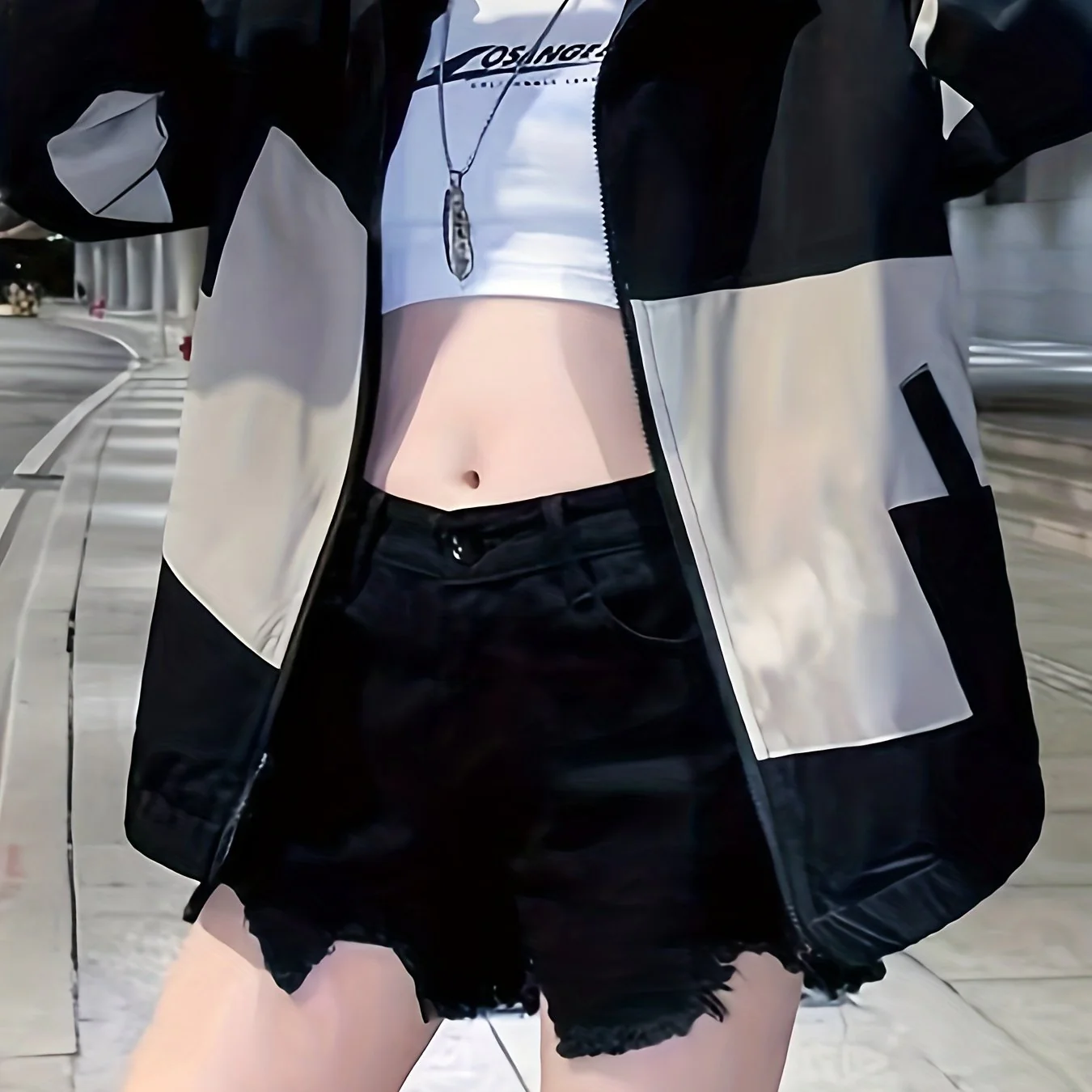 Color Block Zip Up Jacket, Casual Long Sleeve Jacket For Fall & Winter, Women's Clothing - Deanwangkt