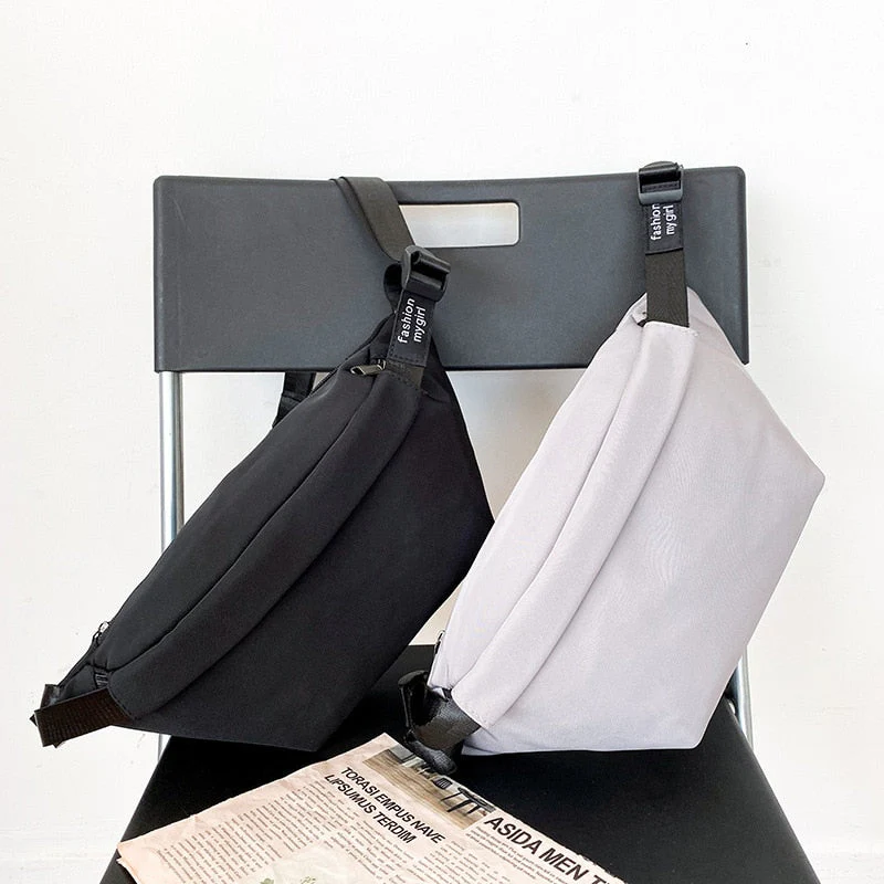 deanwangkt Japanese Style Simple Chest Bag For Women&Men Crossbody Bags For Women New Casual Nylon Bag Purses and Handbags Bolso De Hombro - Deanwangkt