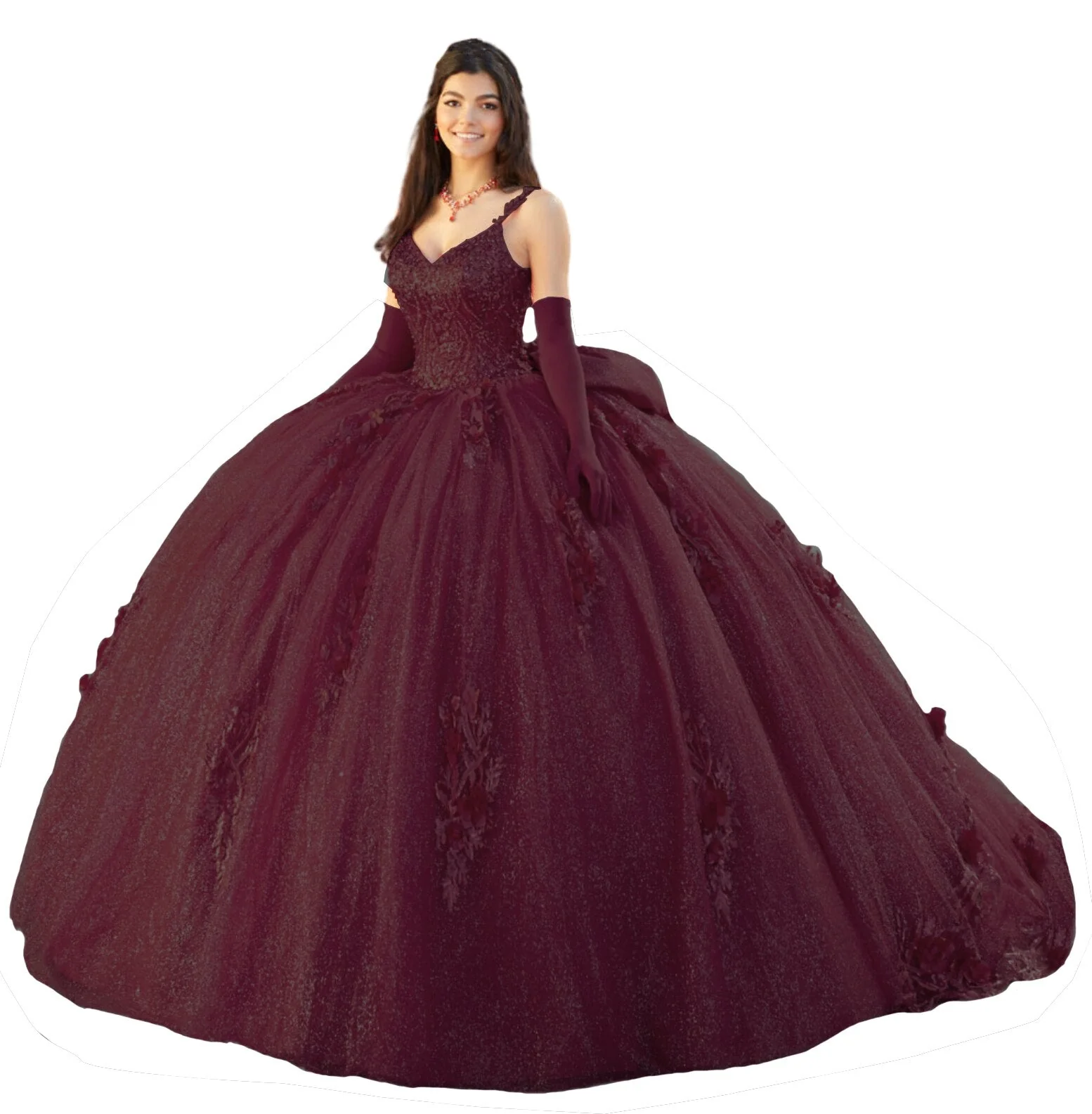 deanwangkt  Sequins Quinceanera Dresses  Sweet 15 Ball Gowns Crystal Bow Flower Lace Luxuy Girls Birthday Evening Formal Party Beaded Women - Deanwangkt