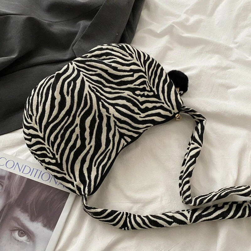 deanwangkt Luxury Handbags Women Bags Designer Shoulder Bag For Women Fashion Zebra Pattern Sling Bags Women Messenger Bag Bolso Mujer - Deanwangkt