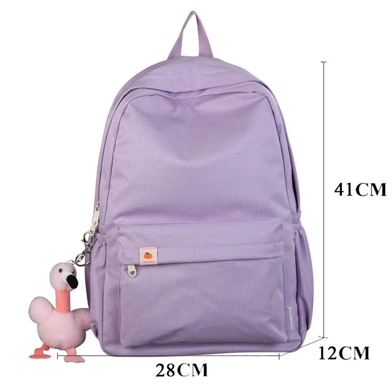 Back to school  Kawaii Teens Bookbag Bag for Girl Fashion Schoolbag Cute Canvas Backpack Women Travel Shoulder Mochila Laptop Rucksack - Deanwangkt