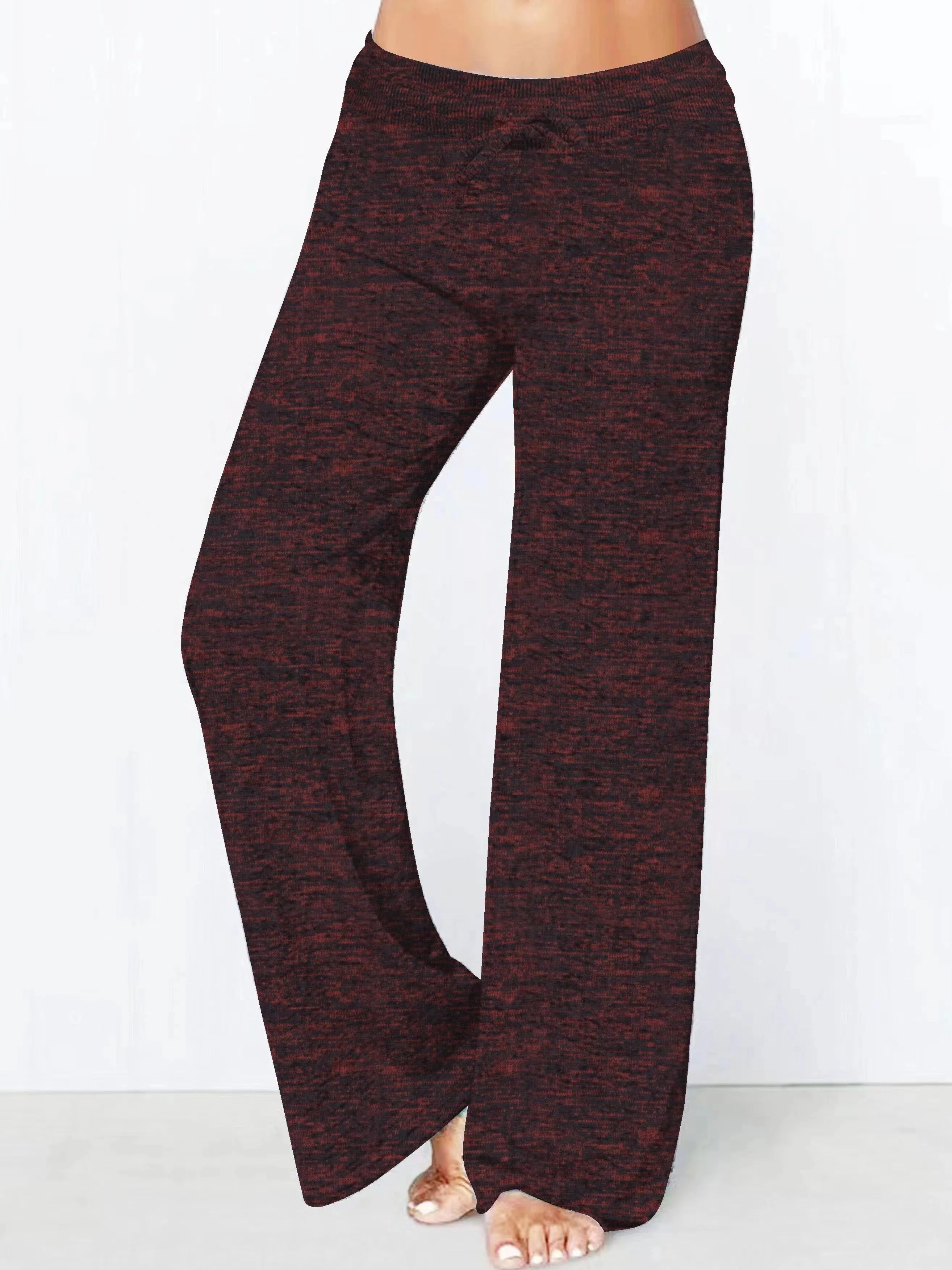 deanwangkt-1  Solid Drawstring Straight Leg Pants, Casual Loose Pants For Spring & Fall, Women's Clothing - Deanwangkt