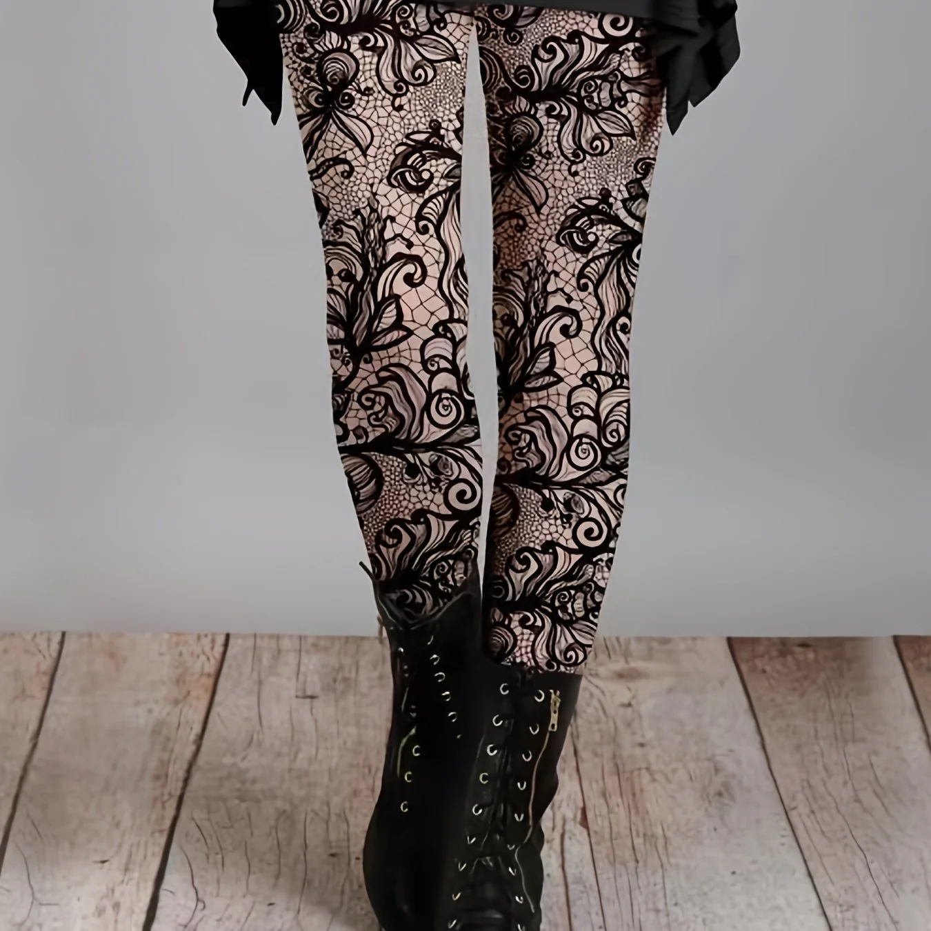 Floral Print Skinny Leggings, Casual Elastic Waist Stretchy Leggings, Women's Clothing - Deanwangkt