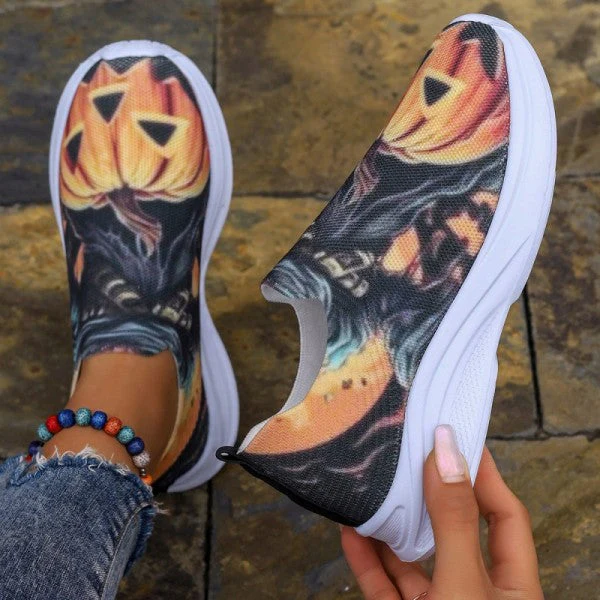 deanwangkt - Yellow Casual Sportswear Daily Patchwork Printing Round Comfortable Shoes - Deanwangkt