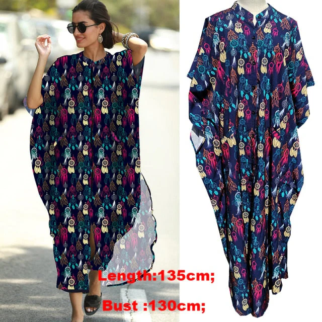 Cover-ups  Kaftan Beach Print SnakeSkin Swimsuit cover up Kimono Plage Beach Robe Femme Long Dress Sarong Dress Beachwear - Deanwangkt