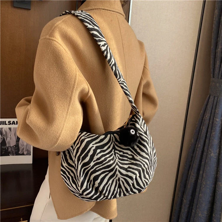 deanwangkt Luxury Handbags Women Bags Designer Shoulder Bag For Women Fashion Zebra Pattern Sling Bags Women Messenger Bag Bolso Mujer - Deanwangkt