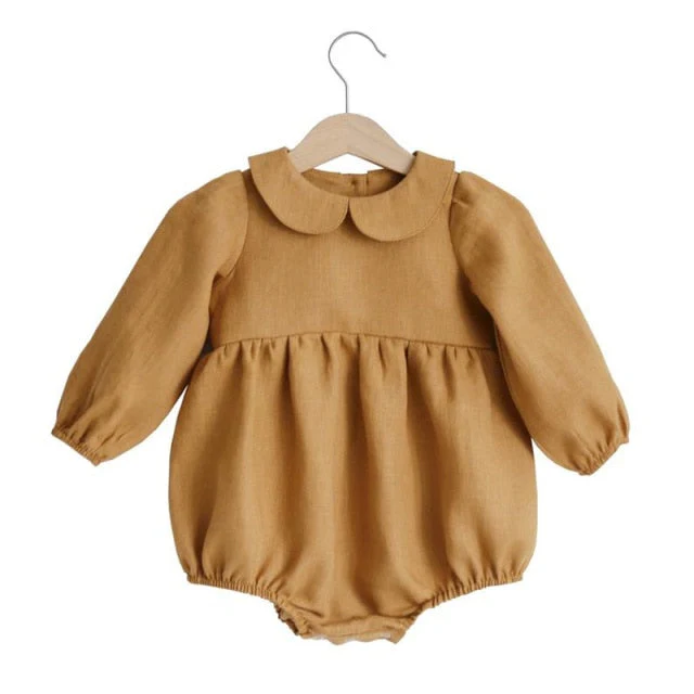 Baby Girl Clothes 0-2T Long Sleeve Romper Jumpsuits One-piece New Fashion 100% Organic Cotton Newborn Baby Girl Rompers - Deanwangkt