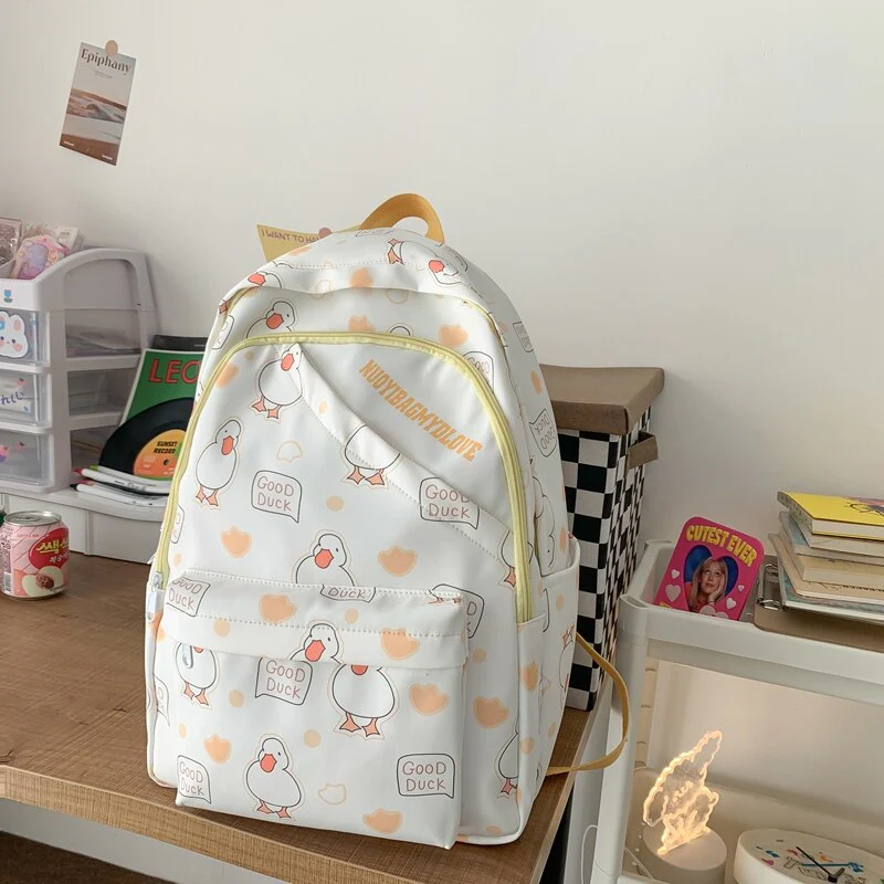 BACK TO SCHOOL   New Fashion Ladies Travel Backpack Kawaii Printing Mochila for College Laptop Bag High school Cute Bookbag Waterproof - Deanwangkt