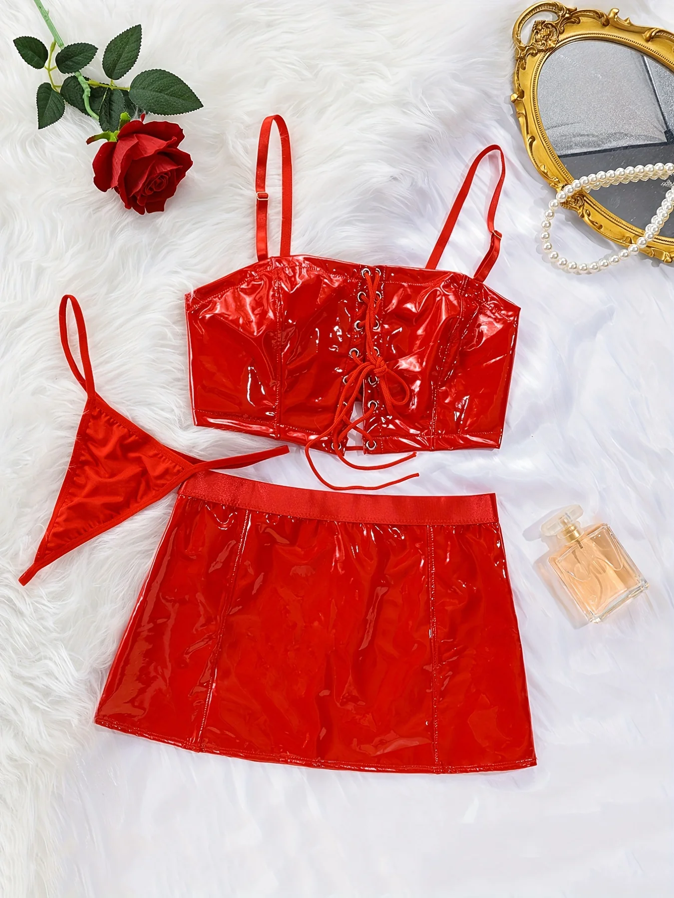 Sexy Two-piece Skirt Set, Crop Cami Top & Bodycon Mini Skirt Outfits, Women's Clothing - Deanwangkt