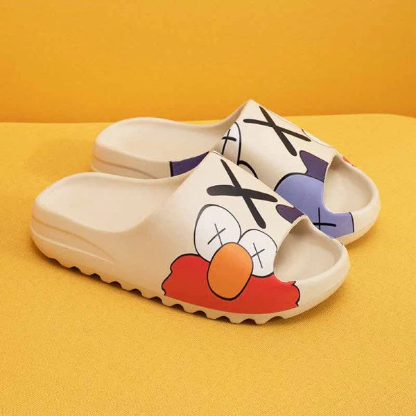 deanwangkt - Yellow White Casual Simplicity Printing Opend Comfortable Shoes - Deanwangkt