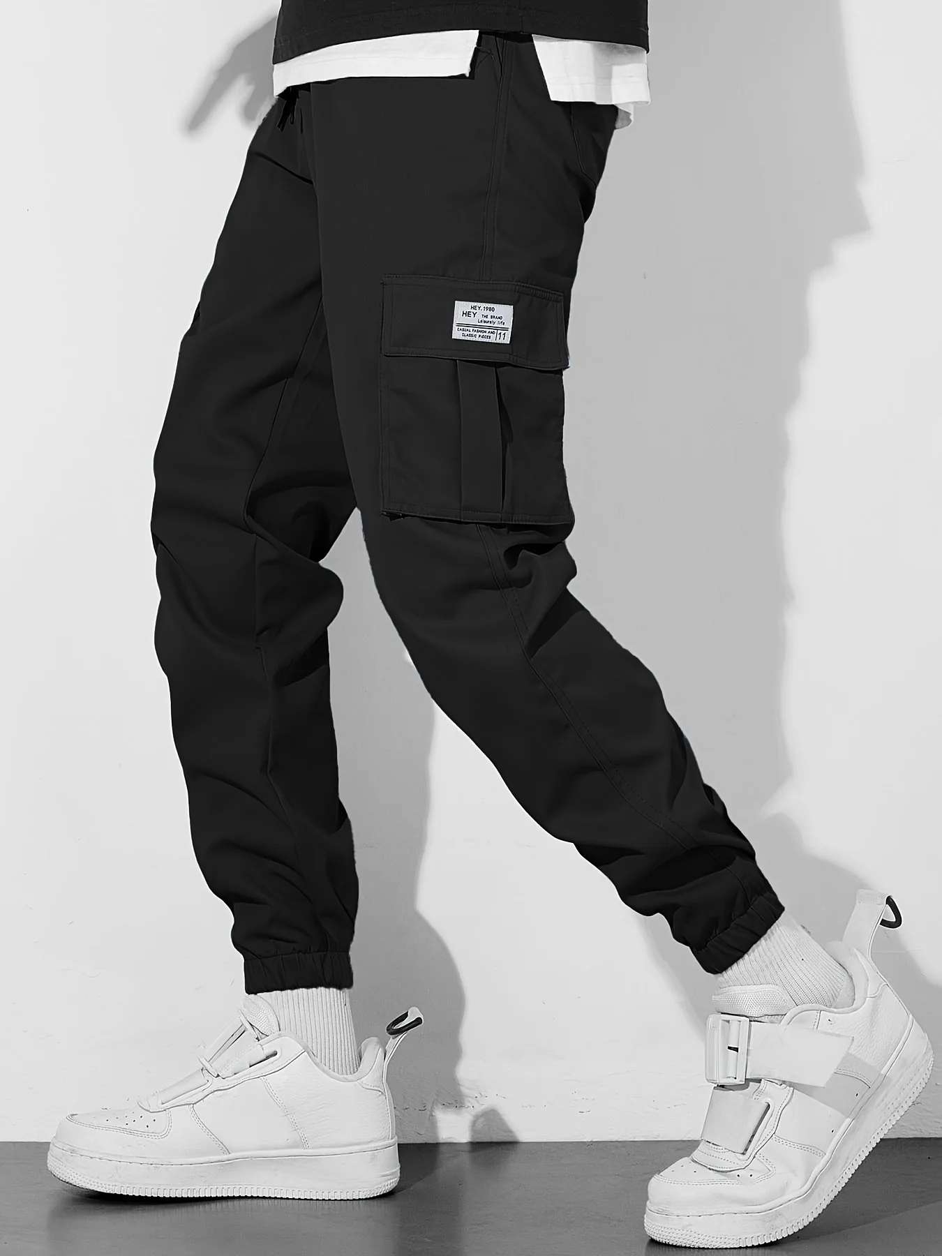 deanwangkt Classic Design Multi Flap Pockets Cargo Pants, Men's Casual Techwear Drawstring Cargo Pants Hip Hop Joggers For Autumn Summer Outdoor - Deanwangkt