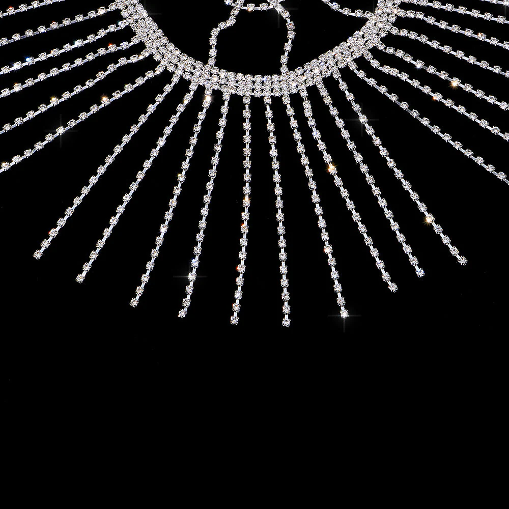 deanwangkt  Stonefans Flash Long Tassel Hair Chain Rhinestone Head Chain for Women Nightclub Crystal Headband Hat Bridal Headpiece Jewelry - Deanwangkt