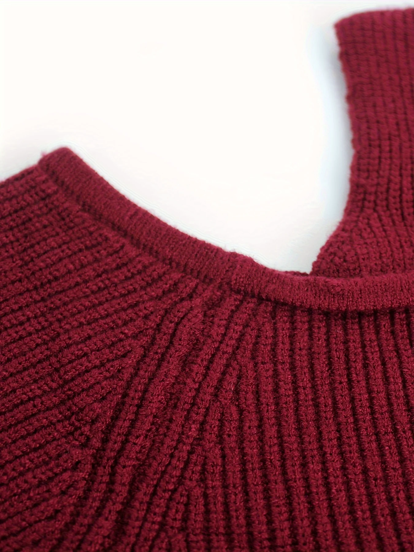 deanwangkt Cold Shoulder Solid Knit Sweater, Elegant Crew Neck Long Sleeve Sweater, Women's Clothing - Deanwangkt