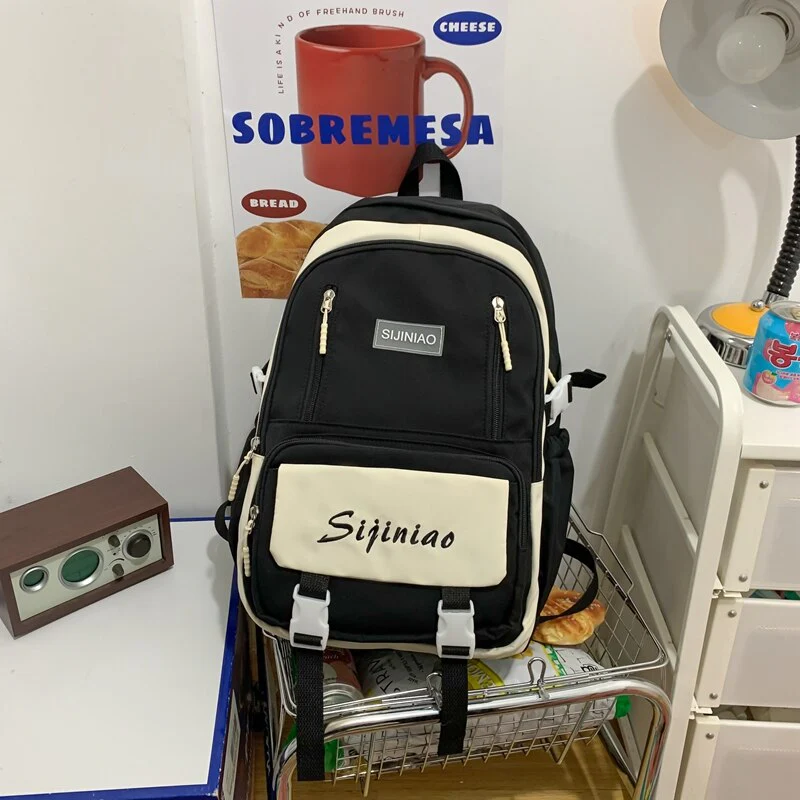 Back to school  Girls High-capacity Schoolbag High School Fashion Waterproof Backpack Women Cute Travel Mochila Nylon Laptop Rucksack - Deanwangkt