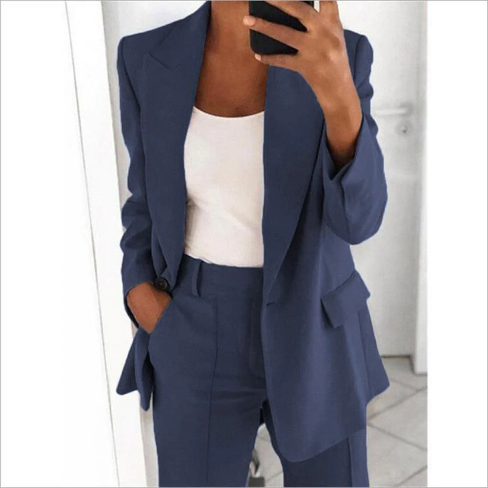 deanwangkt  Spring Blazer Women Coat Loose Jacket Solid Green Casual Blazers Woman Fashion OL Formal Elegant Female Coats Office Lady - Deanwangkt
