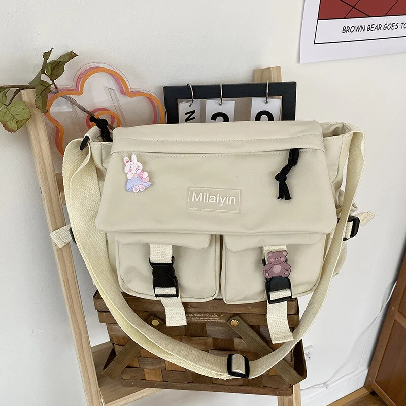 deanwangkt  New Student Fashion Bag Women Nylon Bag Crossbody Bags For Women Multipockets Messenger Bag Book Bags School Bags Shoulder Bag - Deanwangkt