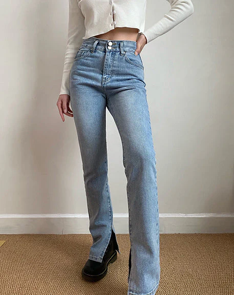 deanwangkt - Tala Cowgirl Split Jeans - Deanwangkt