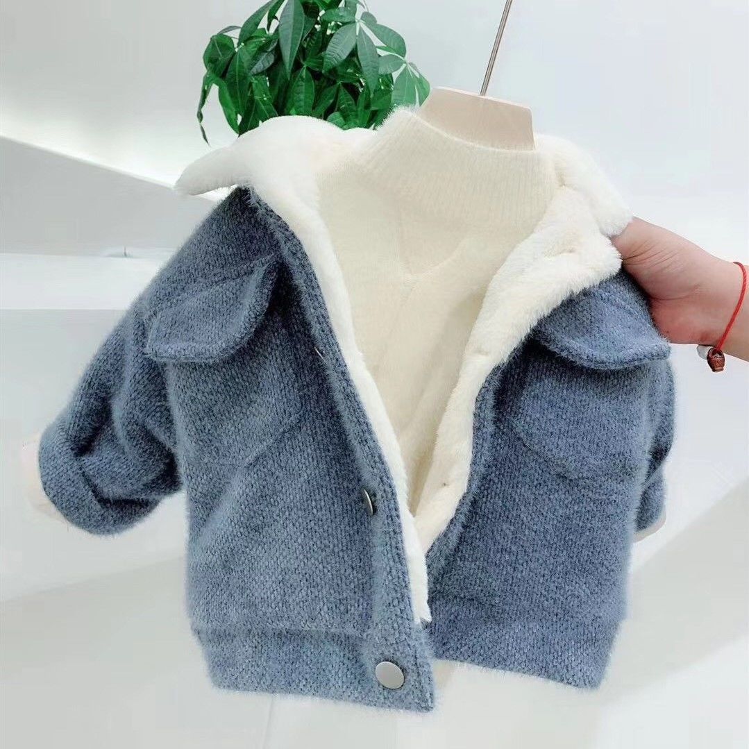 deanwangkt new Baby Girl Boy winter Spring Autumn Plush Coats Jackets Fashion cotton down Kids Children Overwear Clothes - Deanwangkt