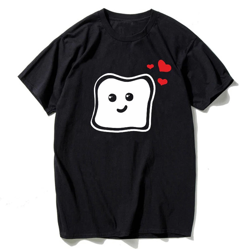 Wenkouban Funny New Couple Clothes Summer Tees Women T-Shirt Cotton Print Nutella T Shirt Women Tops Couple Harajuku T Shirts - Deanwangkt