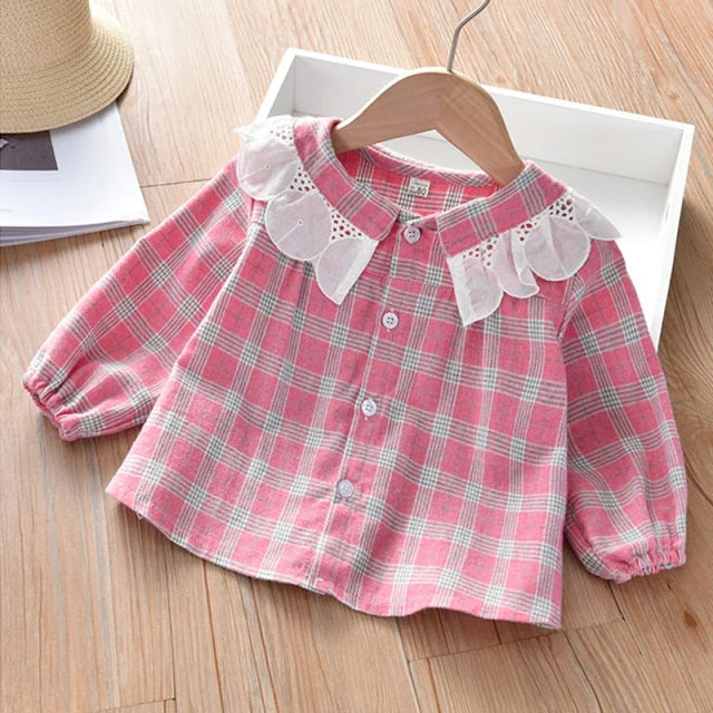 deanwangkt  Kids Shirt Clothes Spring Thin Blouses Clothing Infant Boy Plaid Cotton Tops 1 2 3 4 Years Kids Long Sleeves Shirt - Deanwangkt