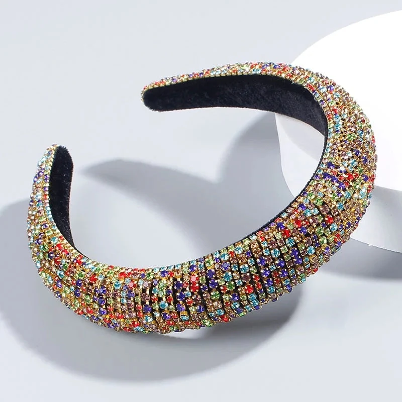 Baroque Hand Made Pearl Beading Gemstone Retro Luxury Hairbands ZA Hair Accessories Hair Bows Flower Crown Headbands For Women - Deanwangkt