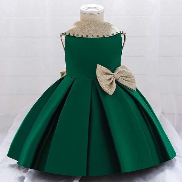 Infant Baby Girl Dresses Girl Ball Gown Tutu Princess Dress Sequin Bow Baby Girl Dress 1st Birthday Wedding Party Dress - Deanwangkt