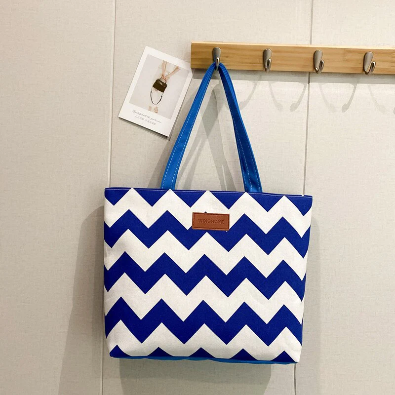 deanwangkt Fashion Folding Women Big Size Handbag Tote Ladies Casual Flower Printing Canvas Graffiti Shoulder Bag Beach Bolsa Feminina - Deanwangkt