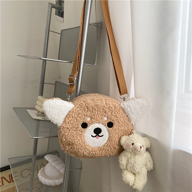 deanwangkt  Japanese Style Kawaii Bag Women Cartoon Plush Shoulder Bag For Women New Crossbody Bag Small Phone&Purse Bag Bolsa Feminina - Deanwangkt