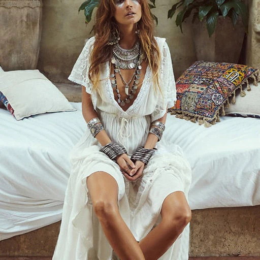 New Cover-ups Summer Women Beach Wear White Cotton Tunic Dress Bikini Bath Sarong Wrap Skirt Swimsuit Cover Up - Deanwangkt