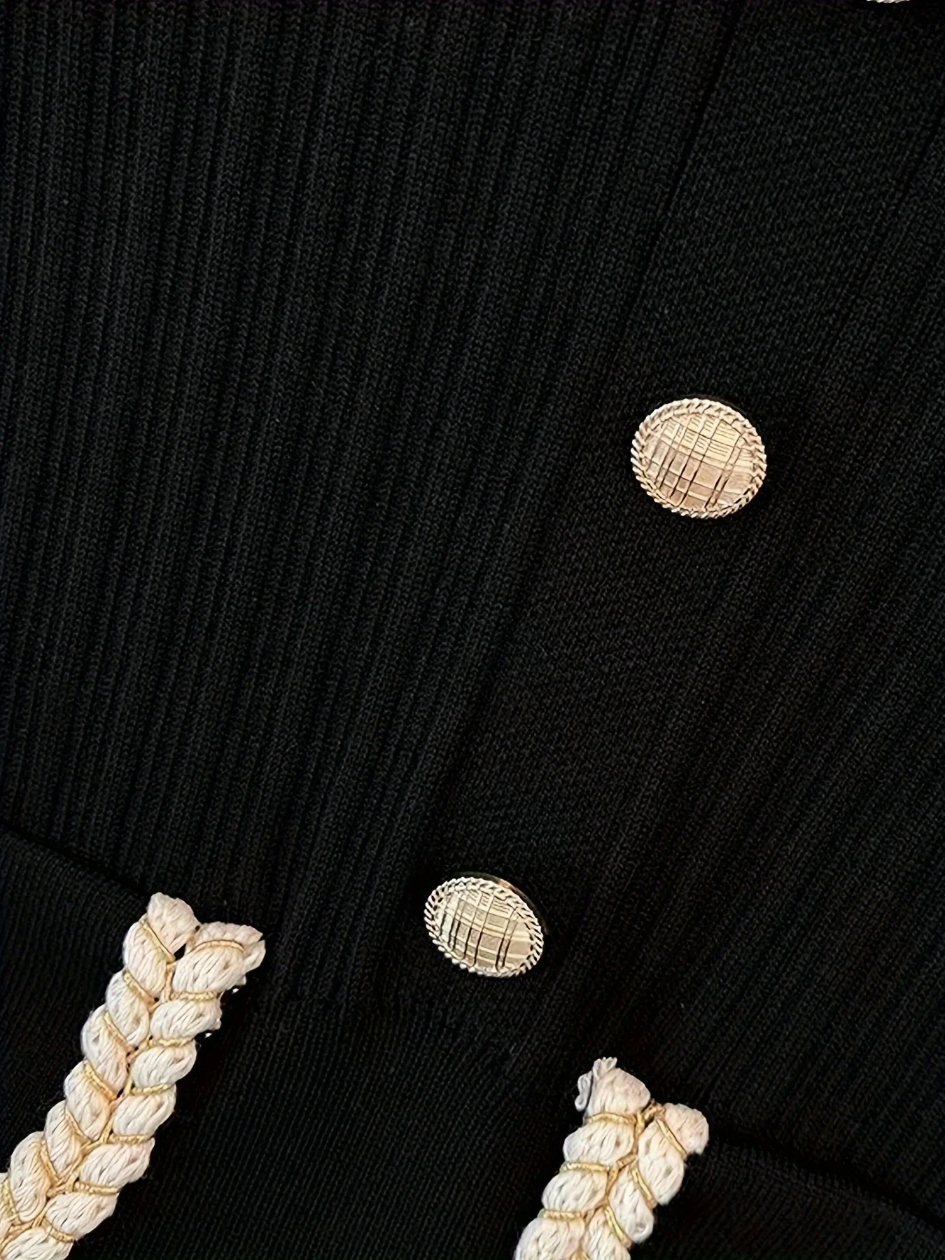 Button Front High Waist Dress, Elegant Long Sleeve Midi Dress, Women's Clothing - Deanwangkt