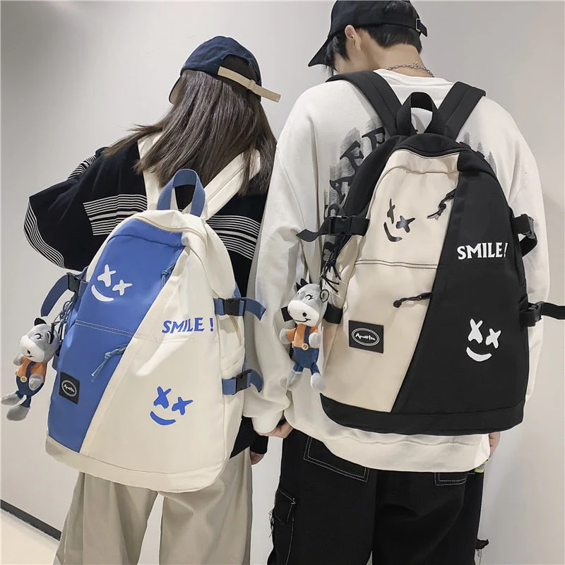 deanwangkt Fashion Big Backpack Winter Lovers Travel Bagpack Women Laptop Mochila For Teenager Bookbag New College School Bag Men Rucksack - Deanwangkt
