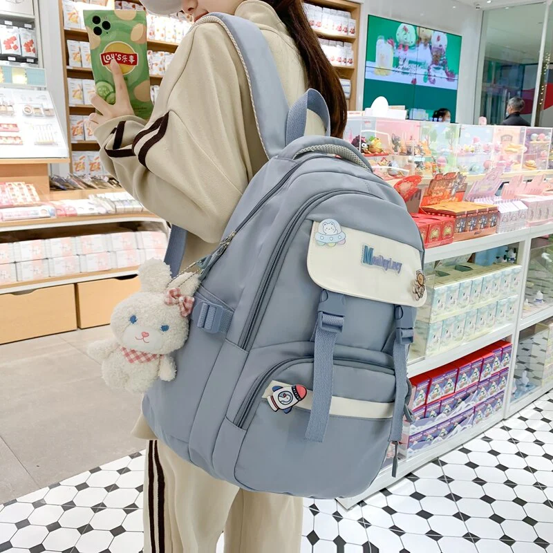 BACK TO COLLEGE   Waterproof Girl Backpack Fashion Teenagers Bookbag Kawaii Rucksack Women Shoulder Bag High Quality Schoolbag Mochila - Deanwangkt