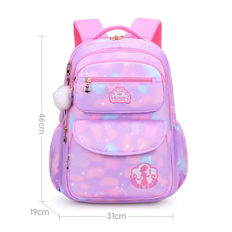 deanwangkt Cute Girls School Bags Children Primary School Backpack satchel kids book bag Princess Schoolbag Mochila Infantil 2 szies - Deanwangkt