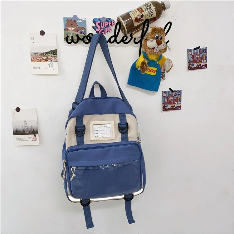 deanwangkt Multifunctional Japanese Style Kawaii Backpack Nylon Shoulder Bag School Girls Tote Bag Crossbody Bag Large-capacity School Bags - Deanwangkt