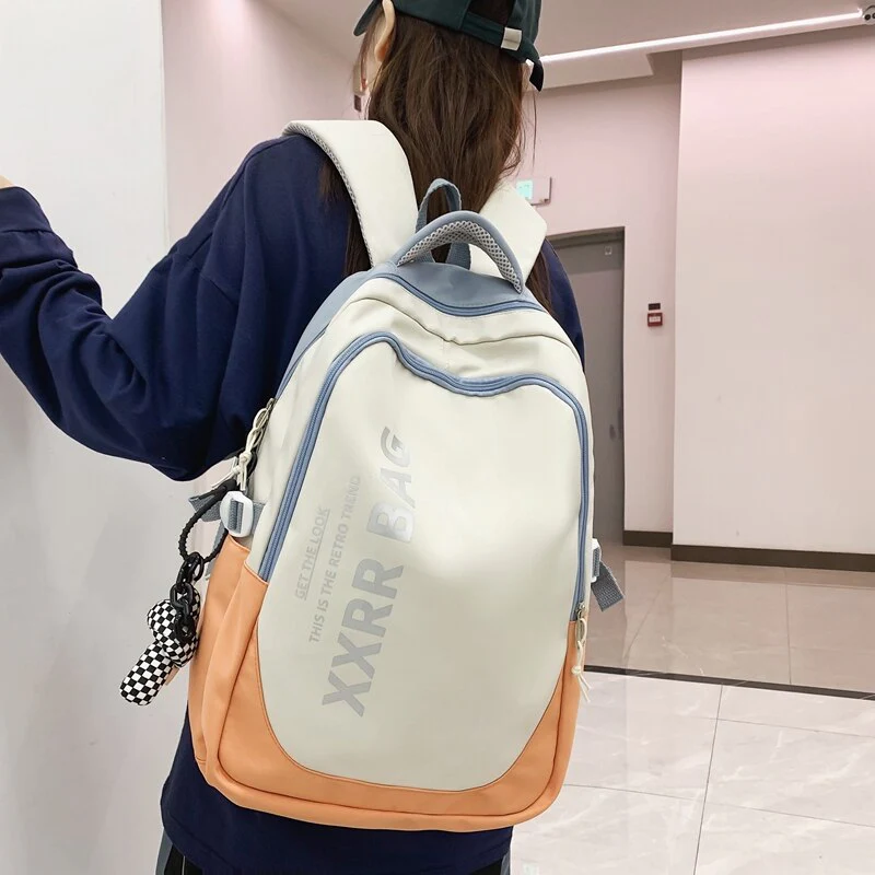 Back to school  Men Backpack for Teen Bookbag Fashion Student Rucksack Women Waterproof School Bag Girls Boys Travel Mochila Nylon Bag - Deanwangkt