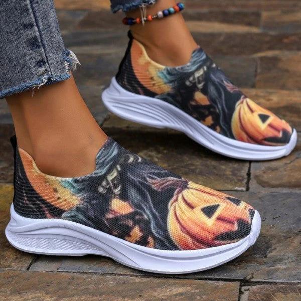 deanwangkt - Yellow Casual Sportswear Daily Patchwork Printing Round Comfortable Shoes - Deanwangkt