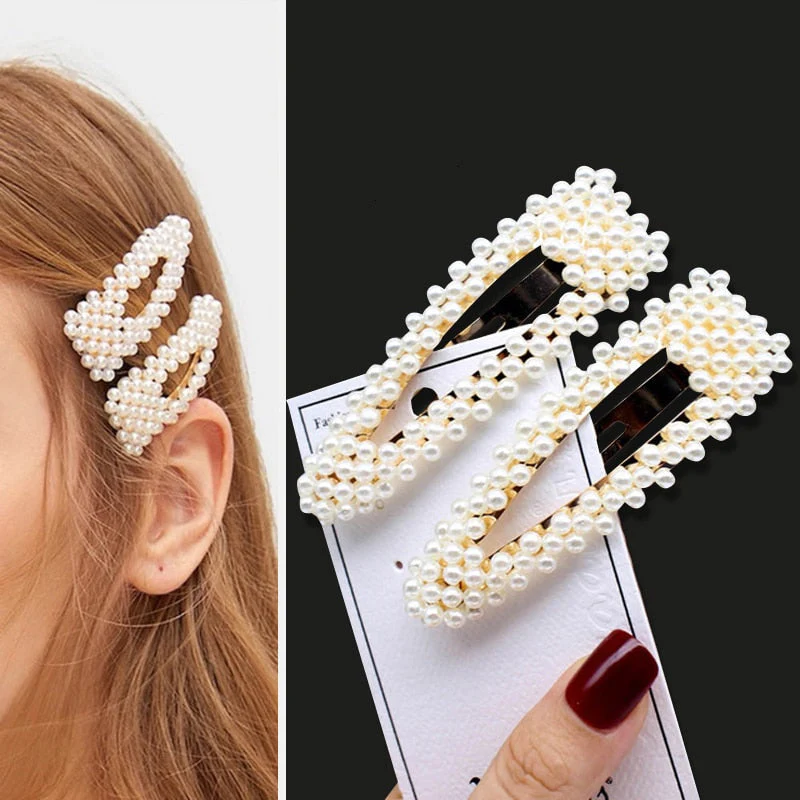 deanwangkt 6PCS Fashion Pearls Flower Chinese Hair Clips Pins For Girls Headwear Sweet Hairpins Hair Accessories Women - Deanwangkt