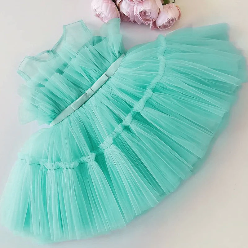 deanwangkt  Baby Clothes for Girls Toddler Kids Wedding Princess Gown Girl Elegant Birthday Dress Tulle Bridesmaid Evening Party Dresses - Deanwangkt