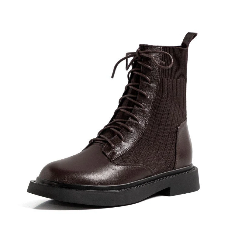 deanwangkt  fashion inspo    New Autumn/Winter Women Shoes Cow Leather Round Toe Low Heel Boots Women Casual Short Boots for Women Female Modern Boots - Deanwangkt