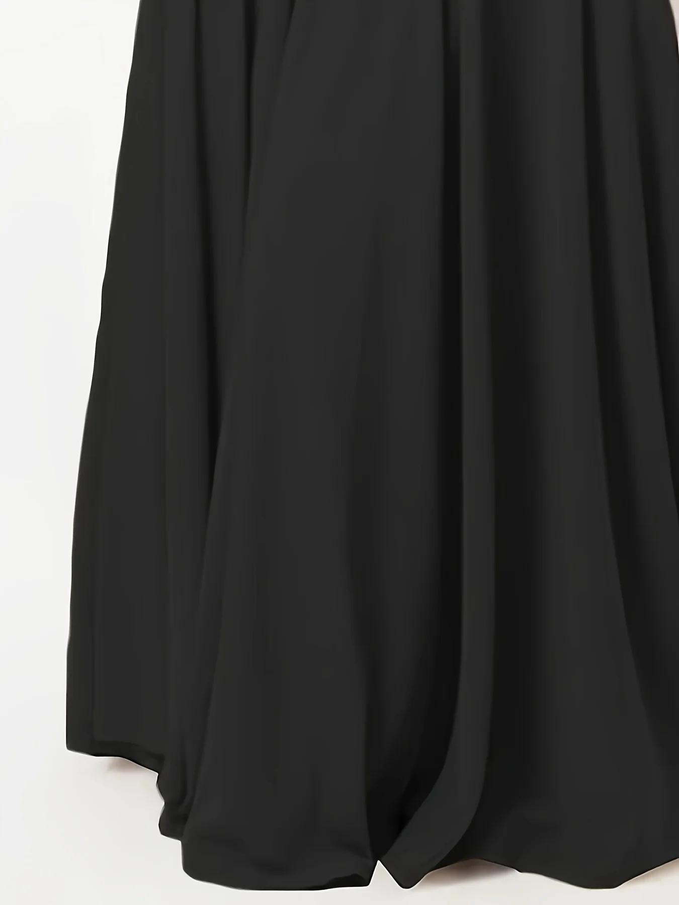 deanwangkt Plus Size Casual Skirt, Women's Plus Solid Elastic High Rise Maxi Skirt With Pockets - Deanwangkt