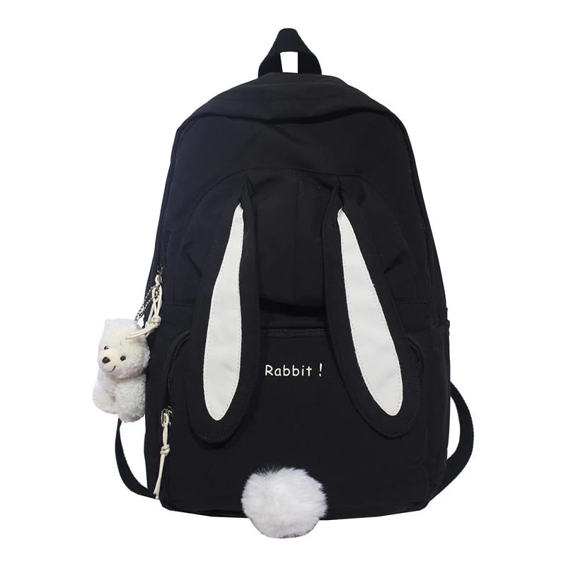 deanwangkt  Cute Rabbit Young Girl School Backpack Female Large Capacity Kawaii Back Pack Mochila Pink Women Bagpack Nylon Cartoon Schoolbag - Deanwangkt