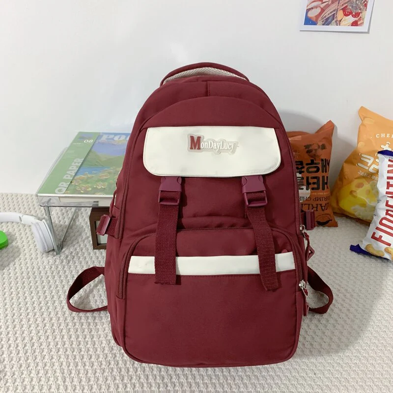 BACK TO COLLEGE   Waterproof Girl Backpack Fashion Teenagers Bookbag Kawaii Rucksack Women Shoulder Bag High Quality Schoolbag Mochila - Deanwangkt