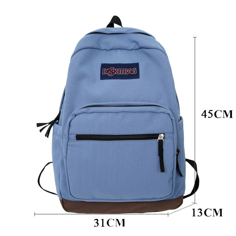Back to school  Teenager Student Backpack Black Fashion Men Women Nylon Laptop Mochila Waterproof School Bag for Girls Travel Rucksack - Deanwangkt