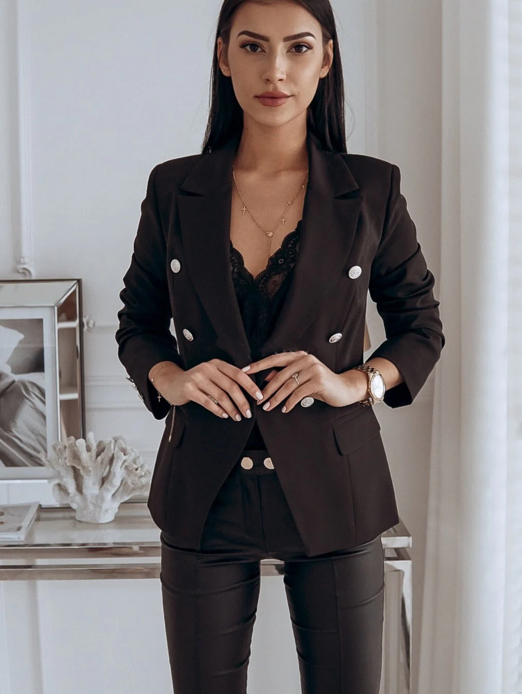 deanwangkt  Spring White Blazer Women's Coat Fashion Woman Jacket Female Coats Autumn Formal Elegant Office Lady Outerwear Clothing - Deanwangkt